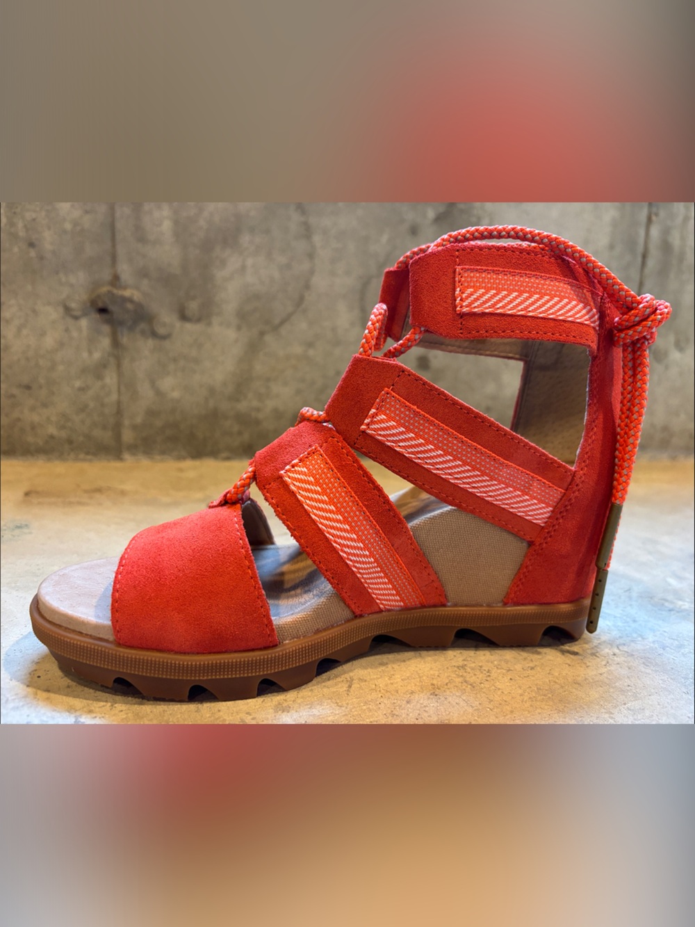 Sorel Women’s Bright Orange Strappy Sandals - Picture 6 of 9